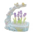 thumbnail image 4 of Lámpara de noche de flores DIY, iluminación de escritorio, decoración artesanal de flores artificiales, lámparas de mesa para vacaciones, mesita de no Violeta, 4 of 8