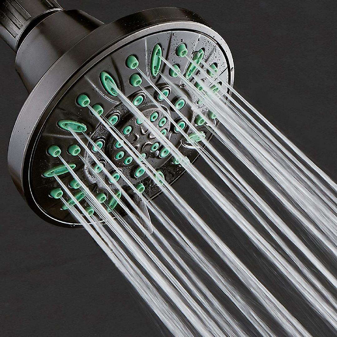 Antimicrobial/AntiClog HighPressure 6setting Shower Head, Microban