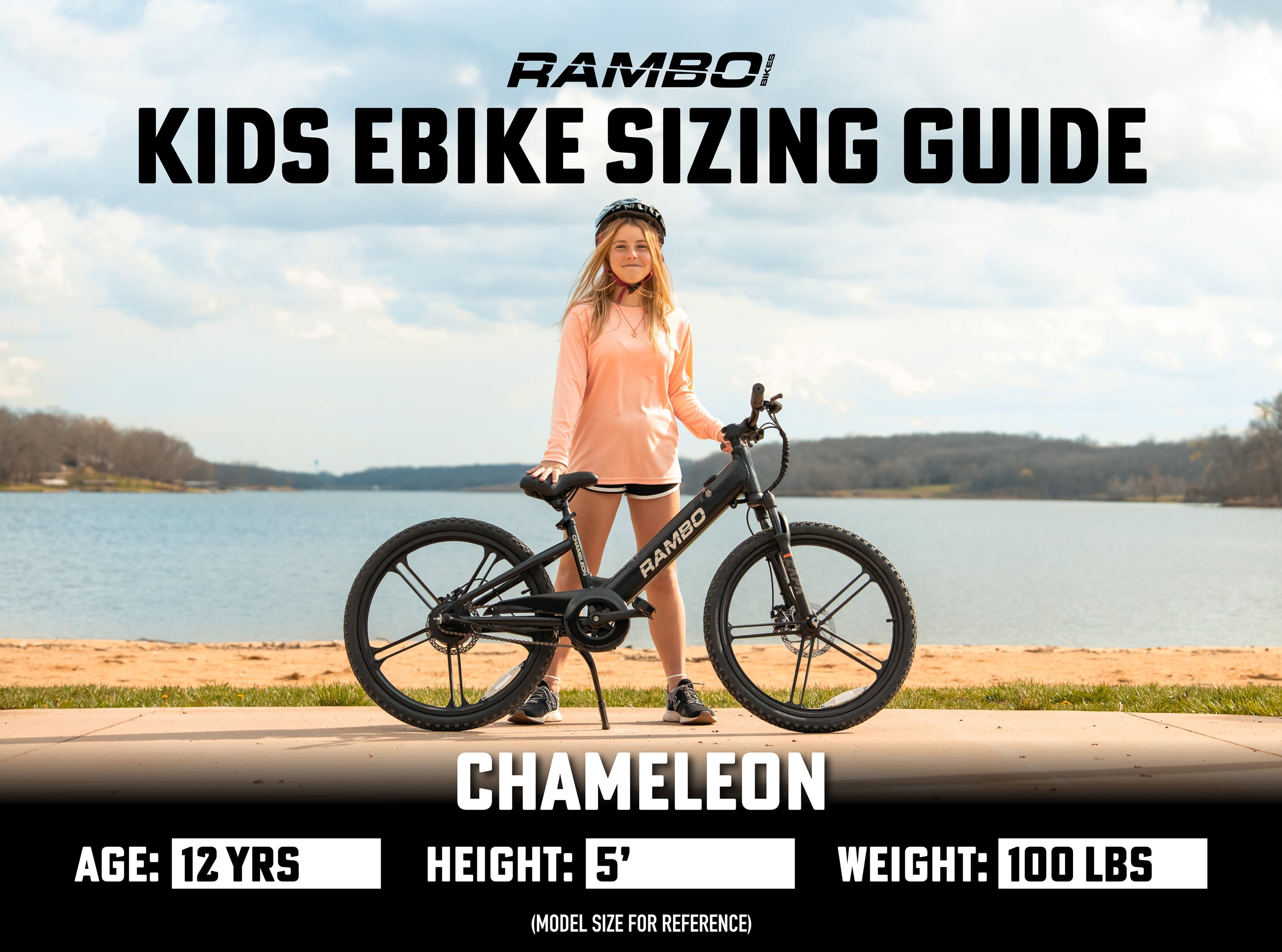 Chameleon 1.0-BK  EBike, 250W Rear Hub, Front Suspension, Pedal Assist, Adjustable Power Setting Electric Bike
