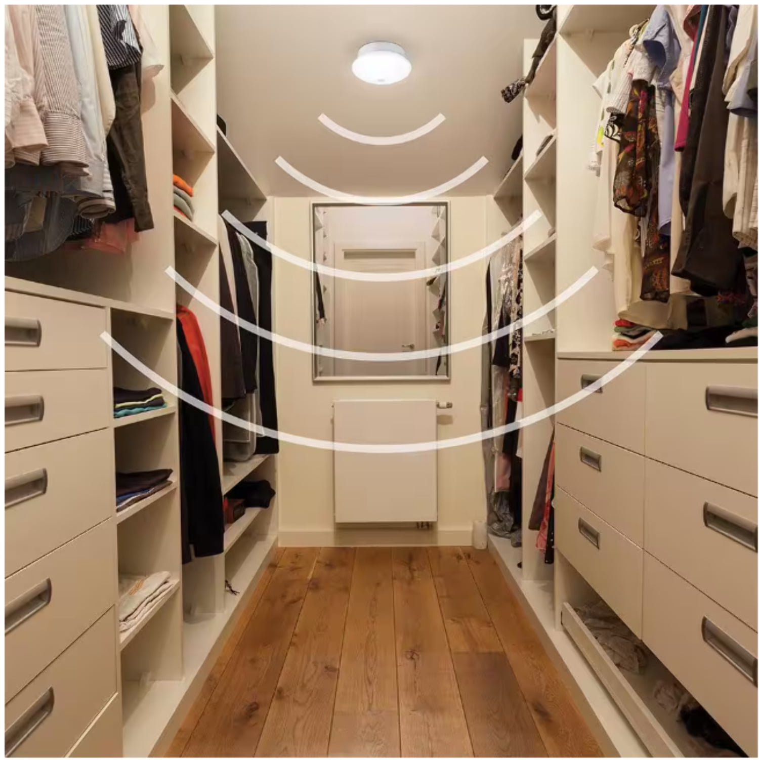 Commercial Electric Motion Sensor, LED 7" kitchen, laundry room, basement Ceiling Flush Mount Light