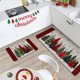 thumbnail image 4 of Tapetes de poliéster con adornos navideños, 2 unidades, tapetes y tapetes de cocina navideños, tapete antideslizante, decoración navideña para cocina, juegos de tapetes de cocina, decoración navideña, 4 of 6