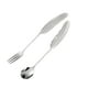 thumbnail image 2 of Juego de Tenedores Bewildely Acero Inoxidable 2 Piezas Mango en Forma de Pluma Plata, 2 of 6