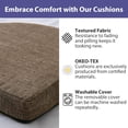 thumbnail image 6 of Susuzi Dining Chair U Cushion, Linen Memory Foam Seat Pads with Ties and Non-Slip Base, Removable Washable Zipper Cover, 17" x 17" x 2",Brown, 6 of 7
