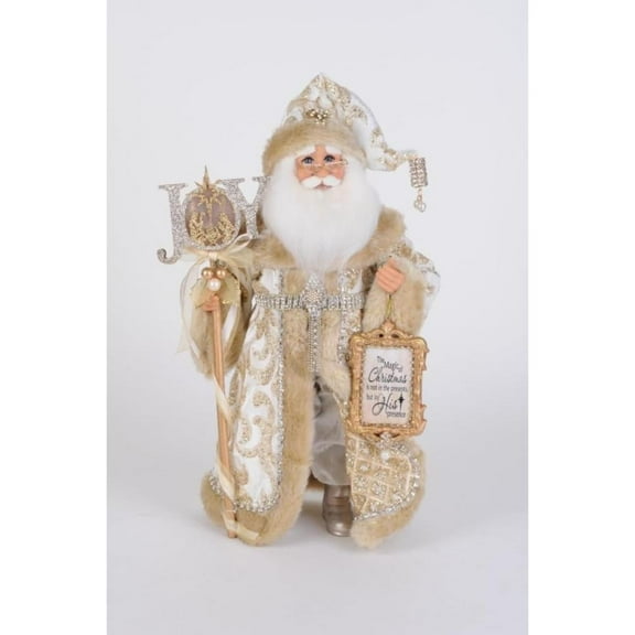 Karen Didion Lighted Joyous Presence Santa Figurine Polyresin