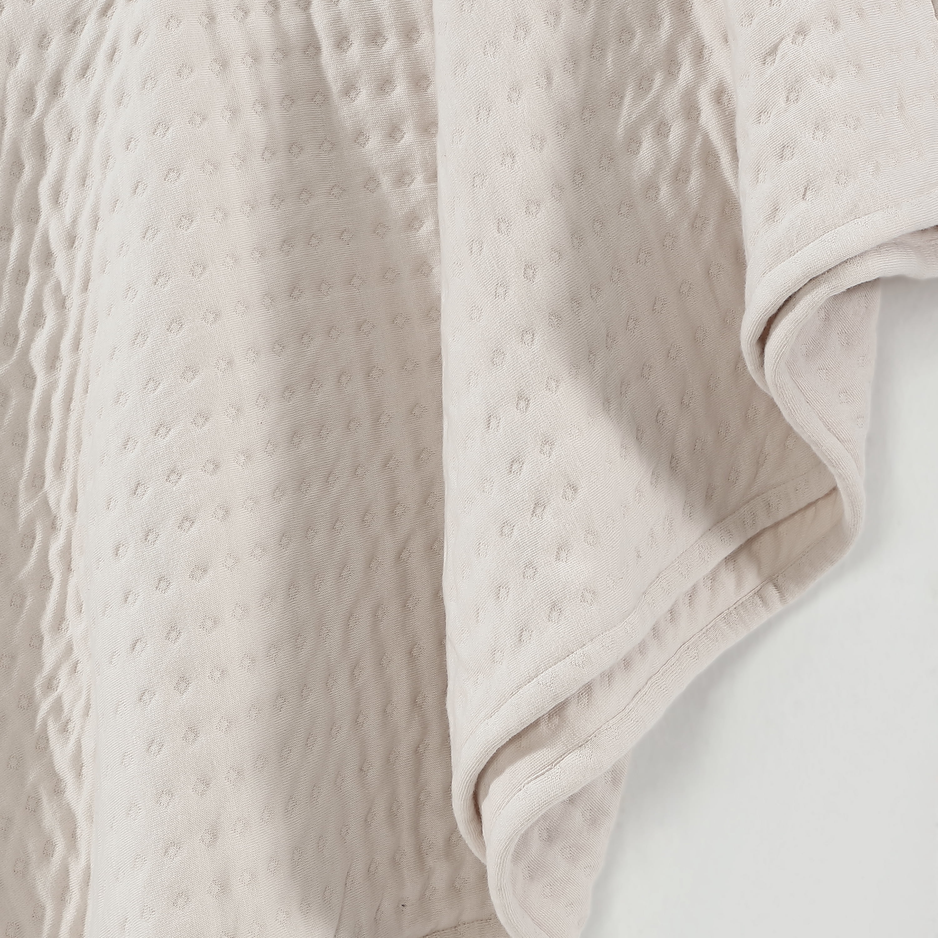 Allswell Cotton Crinkle Blanket, Cream Glaze, Full/Queen