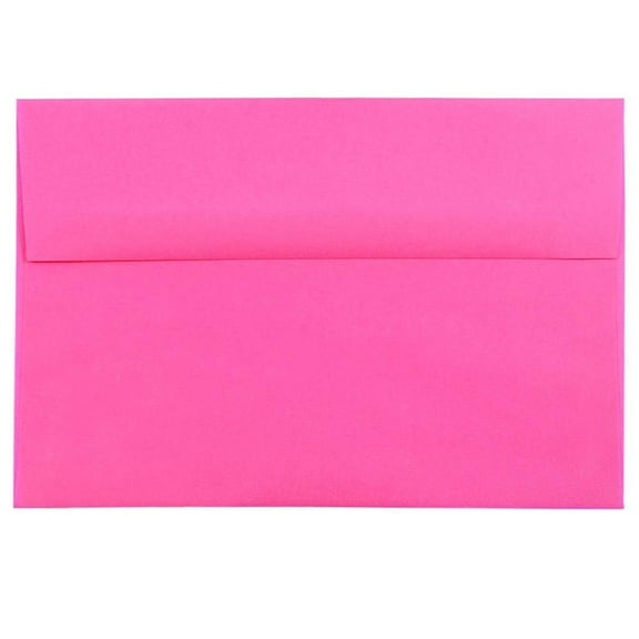 JAM Paper A8 Envelopes, 5 1/2 x 8 1/8, Fuchsia, 25 per Pack
