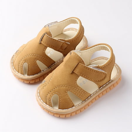 

Cethrio Sandals for Toddler Girls and Boys Anti-slip Soft Bottom Casual Cute Brown Sandals Size 15