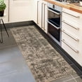 thumbnail image 2 of FairOnly Red Brown Oriental Distressed 2'x6' Runner Rugs Vintge Non Slip Low Pile Carpet for Hallway Bathroom Kitchen Bedroom, 2 of 7