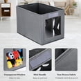 thumbnail image 2 of Open Storage Bins, Collapsible Storage Baskets Fabric Clothes Storage Cube Box with Clear Window for Closet, Shelves, Office, 3-Pack Home Organizer, 13.3 x 9 x 9 Inches, Large, 2 of 7