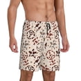 thumbnail image 2 of Goofa Cow Spots And Peace Pattern Men's Pajama Short Sleep Shorts Soft Comfortable Breathable Pajamas Shorts with Pockets-Large, 2 of 6