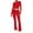 Red, variant on LINASHI Women's 2 Piece Set - Fold Over Flare Pants & Long Sleeve Cropped Top, 2025 Trendy Casual Loungewear, Soft Pajama Sets for Women, Versatile Daily Outfit