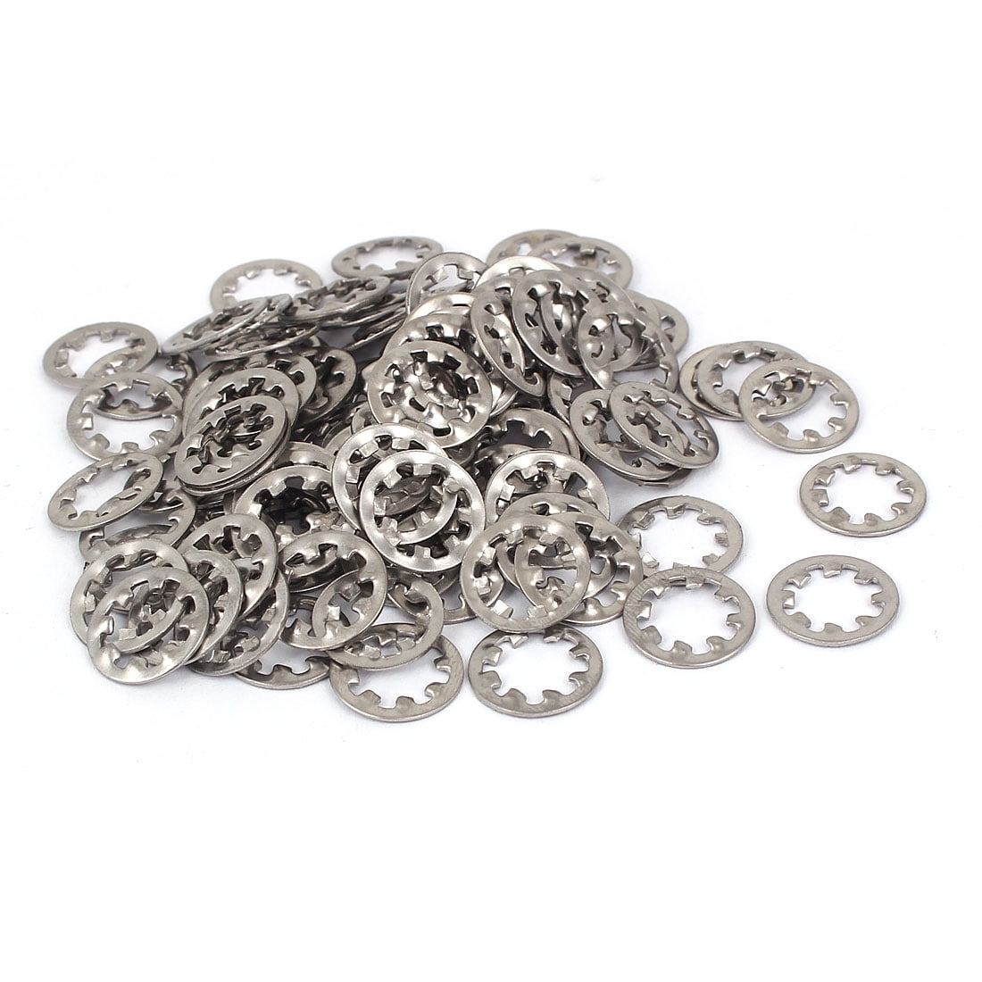 Internal Tooth Star Lock Washers M3 to M10 Stainless Steel Silver Tone 100 Pcs 