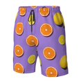 thumbnail image 5 of Kdxio Yellow Lemon And Orange Pattern Mens Casual Shorts - Drawstring Summer Beach Sports Shorts for Men, 5 of 9