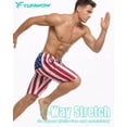 thumbnail image 2 of 9 Inch Men Swim Trunks 2 in 1 with Compression Breathable Liner Quick Dry Stretch Zipper Pockets Summer Beach Shorts for Cruise Beach Pool Board, 2 of 6