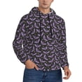 thumbnail image 2 of Goofa Bat Purple for Men's Hooded Sweatshirt - Lightweight Pullover Hoodie with Kangaroo Pocket, Perfect for Everyday Wear-Medium, 2 of 7