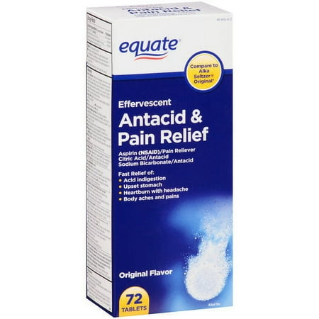 Equate Effervescent Pain Tabs 72ct