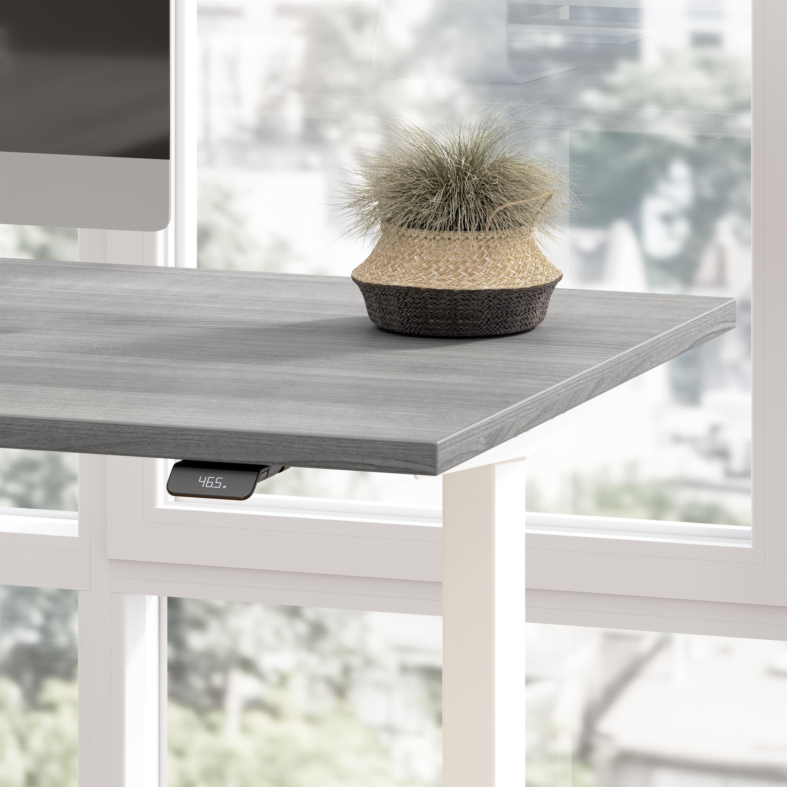 Move 40 Series 72W Adjustable Standing Desk in Platinum Gray - Engineered Wood