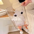 thumbnail image 1 of Trash Can, Durable Transparent Plastic Trash Bin, Cute Eye Foot Design Kitchen Bathroom Garbage Can Wide Opening Easy Disposal, 1 of 7