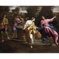 thumbnail image 2 of Annibale Carracci 18x15 Black Ornate Wood Framed Double Matted Museum Art Print Titled - Christ and the Samaritan Woman (1594), 2 of 5