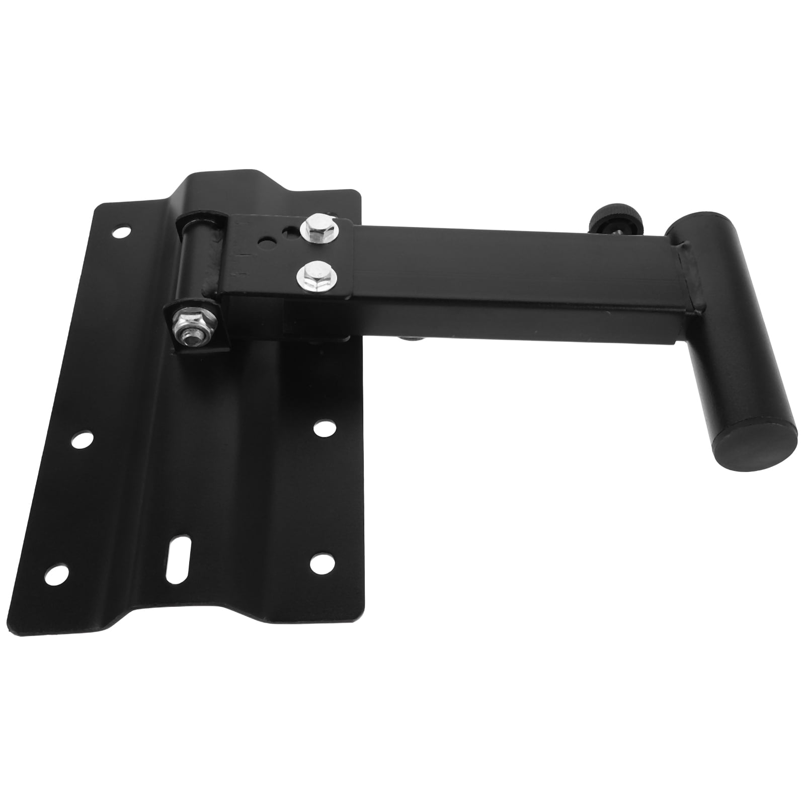 Amosfun Black Metal Wall Mounted Adjustable Speaker Shelf for Secure Support and Enhanced Sound Quality
