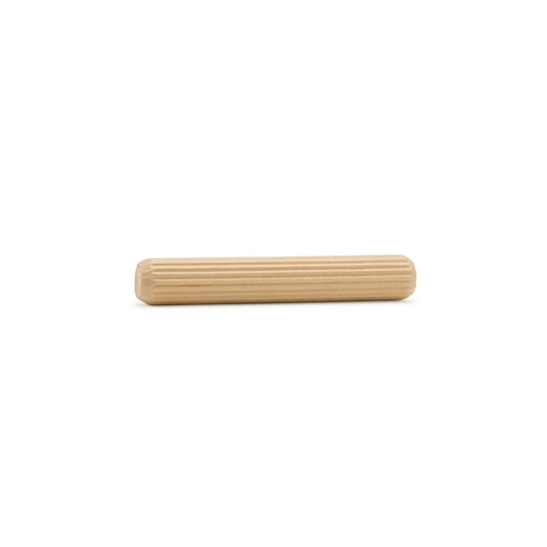 Wooden Dowel Pins 3 x 3/8 inch, Pack of 100 Fluted Dowel Joints for