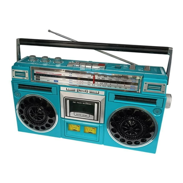 Reproductor de casetes,Grabadora de cinta con reproductor de casete estéreo portátil,Grabadora de radio estéreo Bt con altavoz incorporado,Walkman Reproductor de cintas de casete Verde