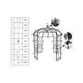 thumbnail image 4 of Goldensoil 8.8ft Tall Birdcage Shape Garden Arch,Pergola Pavilion for Climbing Plants Outdoor,Black, 4 of 7