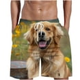 thumbnail image 2 of guisaled Mens Swim Shorts Mens Swim Trunks Quick Dry Drawstring Elastic Waist Bathing Suit Swimming Board Shorts Cute Dog Printed Beach Shorts Swimwear, 2 of 5