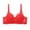 Red, variant on Honeeladyy Women's Plus Size Underwear T-Shirt Bra Lace Lingerie Wire Free Bra Attractive Underwear Gathered Bra Christmas Gifts for Girlfriend #Fe-XXL