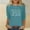 Light Blue, variant on Vetsdori Ladies Three Quarter Sleeve Tops Pullover Trendy Dressy Graphic Tunic,Crew Neck Blouses for Womens Summer