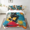 thumbnail image 2 of jejeloiu Skateboard Game 7-Piece Twin Bedding Sets,Watercolor Splashing Ink Bedding Comforter Set For Boys Kids Reversible, 2 of 8
