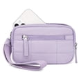 thumbnail image 1 of Mini Pleated Checkered Wristlet Purse, Transparent PVC Window Coin Pouch, Compact Handheld Money Clutch for Shopping Travel, 1 of 2