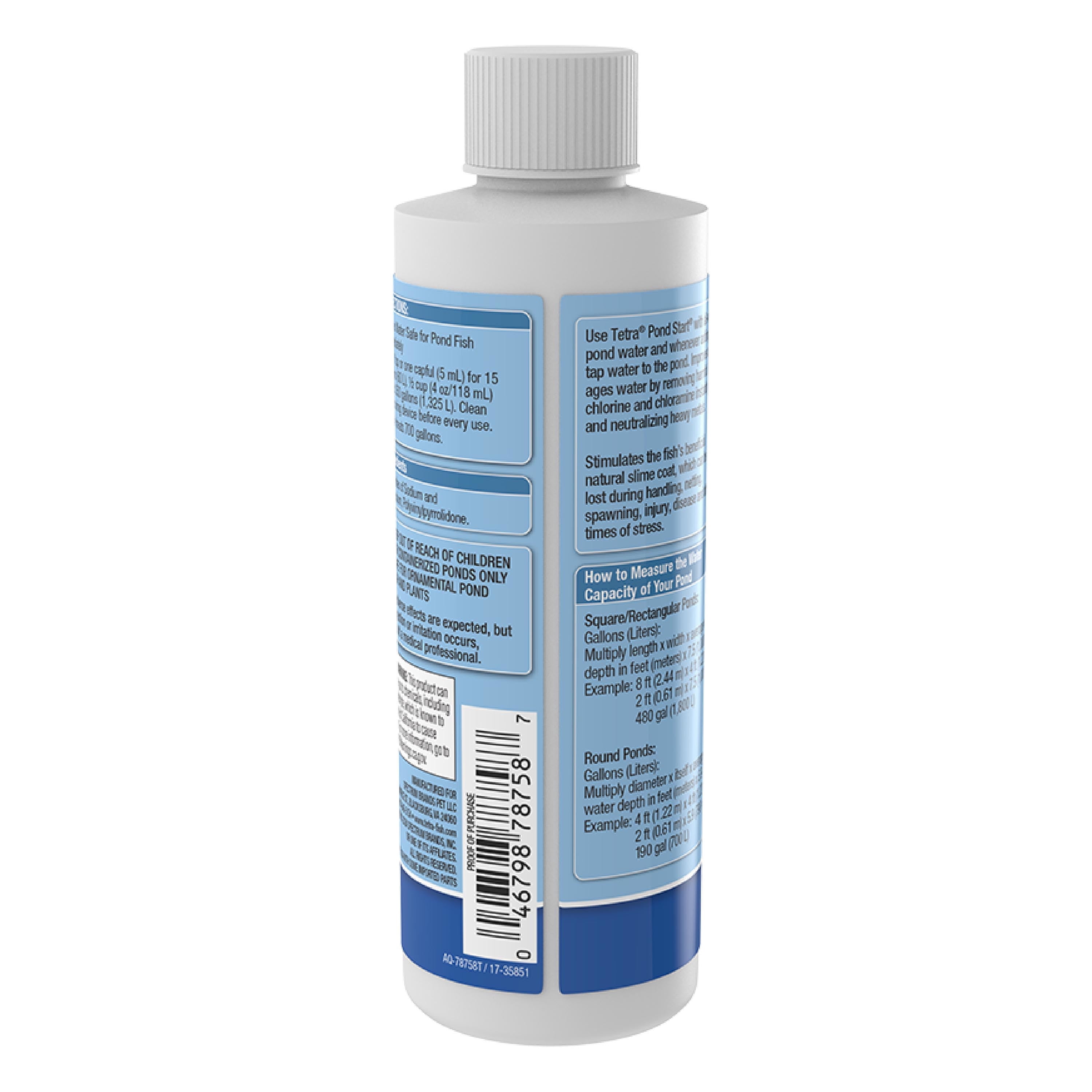 (4 pack) Tetra Pond Start Water Conditioner Safe for Ornamental Pond Fish and Plants, 8 oz