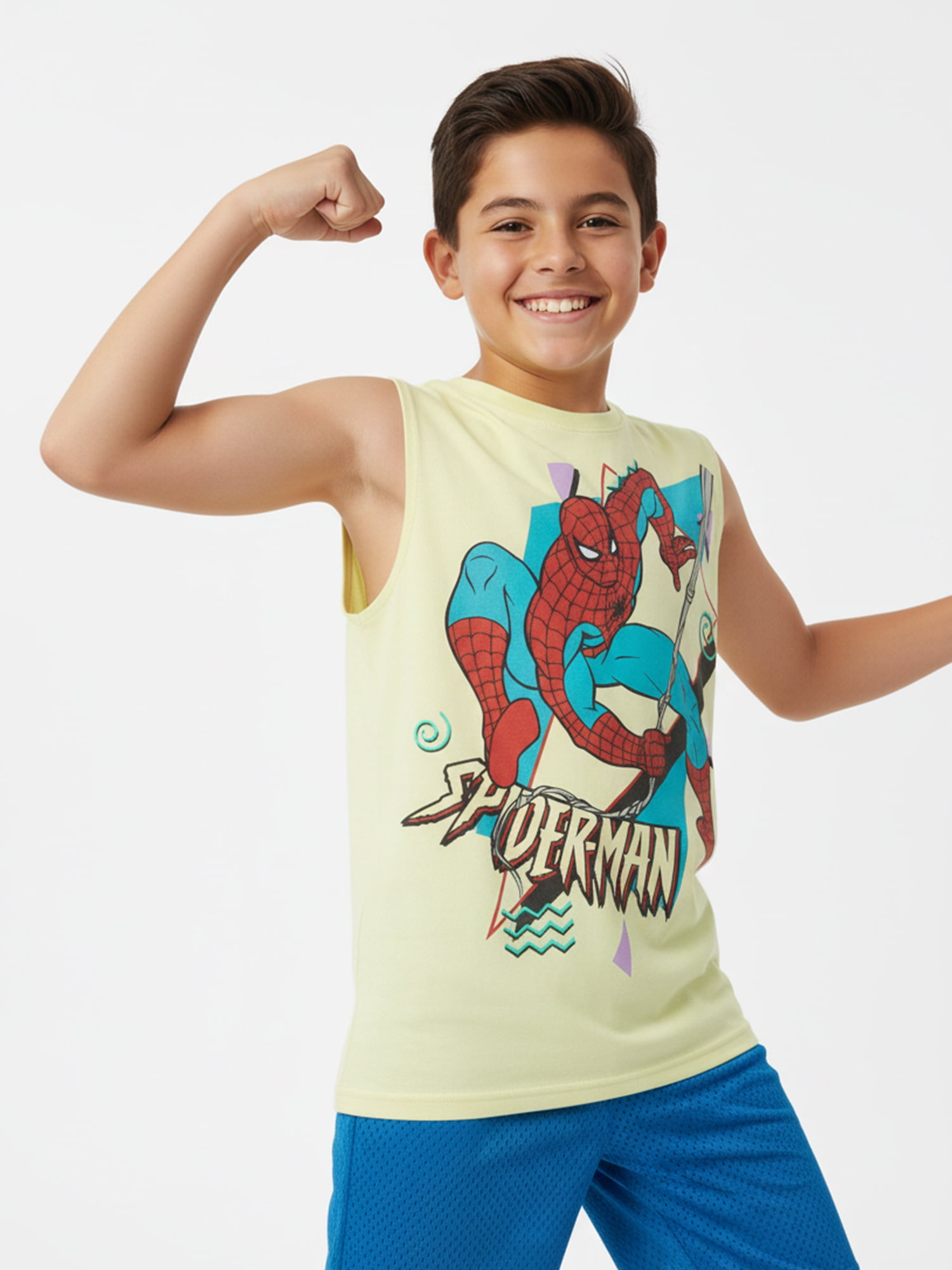 Spider-Man Boys Graphic Muscle Tank Top, Sizes 4-18