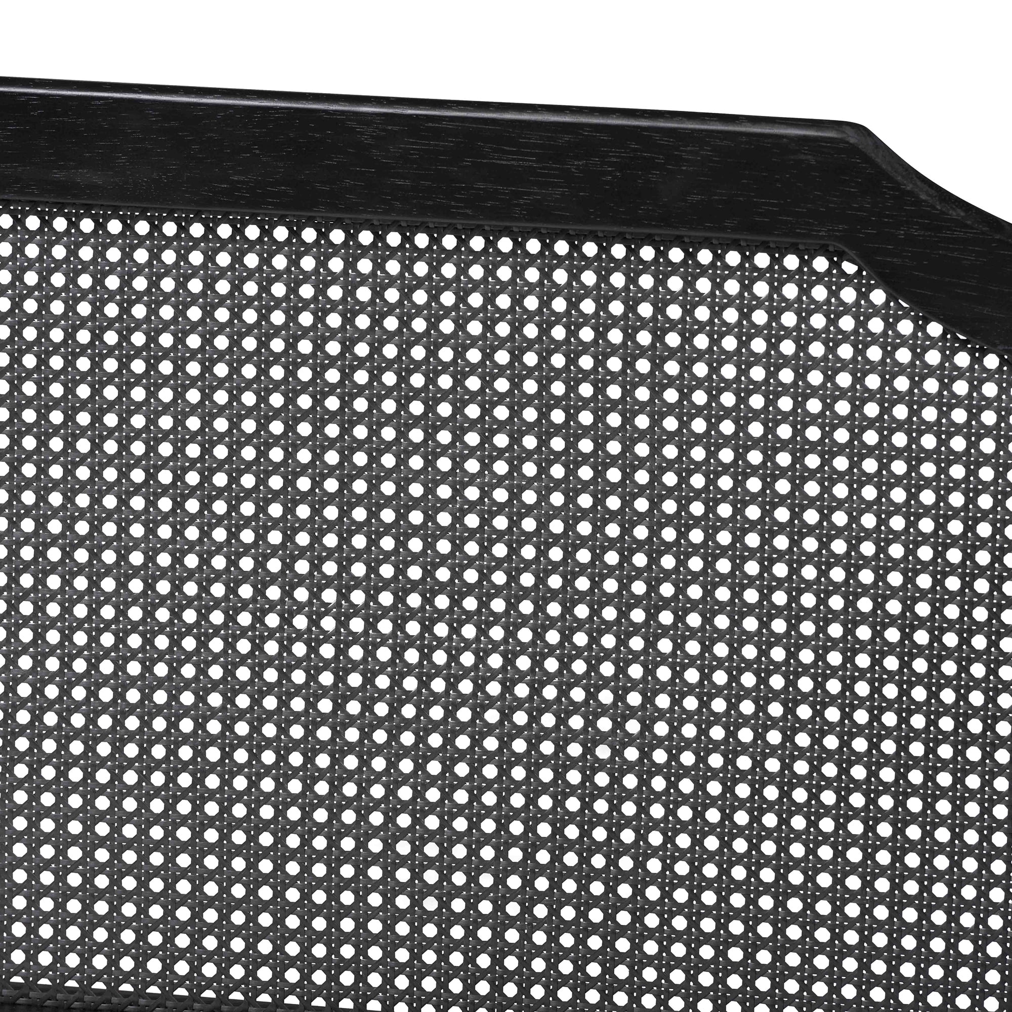 Baxton Studio Hancock Mid-Century Modern Charcoal Finished Wood and Synthetic Rattan Twin Size Daybed