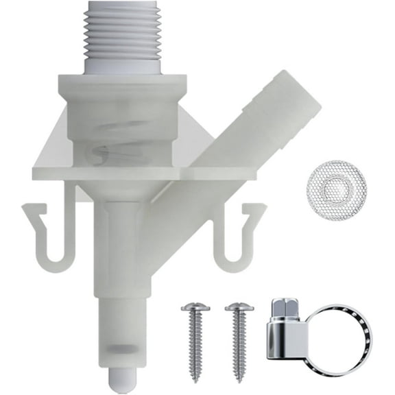 SEAFLO Universal 385311641 Upgraded RV Water Inlet Valve Replacement Kit for Pedal-Flush Toilets Compatible with Sealand Dometic 300, 301, 310, 311, 320, 321-Hardware Included