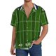 thumbnail image 1 of Fotbe American Football Field Camisa Estampada de Manga Corta para Hombre, Casual de Verano, Estilo Playero, Sin Arrugas-Large, 1 of 5