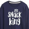 thumbnail image 3 of Instant Message - Snack King - Toddler & Youth Long Sleeve Graphic T-Shirt, 3 of 6