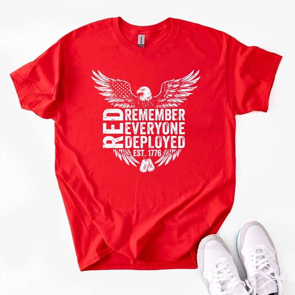 RED Friday Tee, Remember Everyone Deployed Shirt, Military Support Tee, Patriotic Veteran Shirt