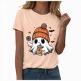 thumbnail image 5 of TOWED22 Teacher Halloween Shirt for Womens Read More Books Tshirt Spooky Ghost Shirts Graphic Tee Funny Cute Short Sleeve Tops(Light Yellow,S), 5 of 6