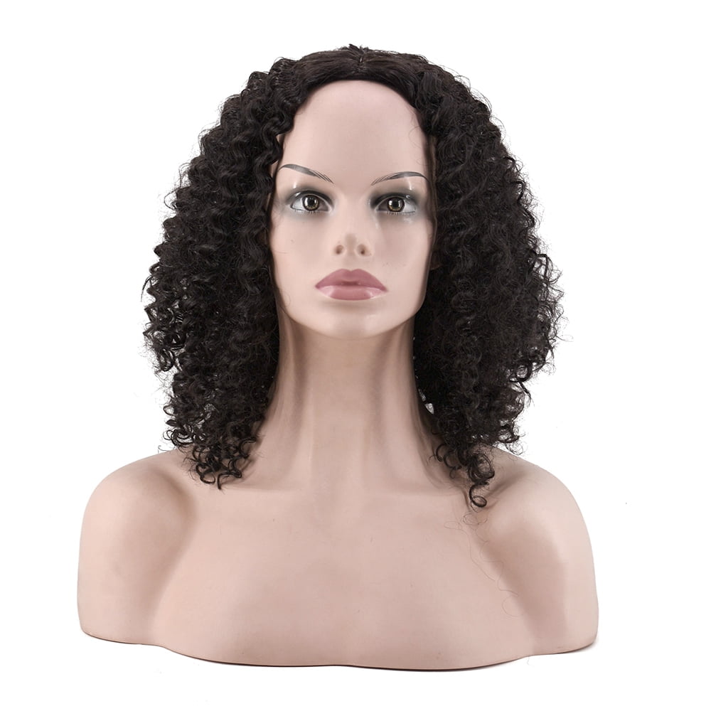 Natural Human Hair Wigs Women HighTemperature Fibre Curly Hair Wig