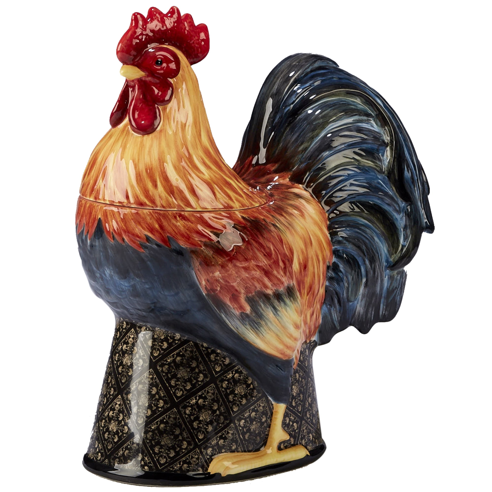 Gilded Rooster 3D Cookie Jar 11.25"
