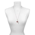thumbnail image 3 of Delight Jewelry Red & Green Heart with White Ruffles I Have Plans for You Engraved Cross Zoey Necklace, 28", 3 of 4