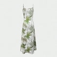 thumbnail image 5 of Womens Summer Beach Dresses Spaghetti Strap Vacation Cami Dress Sleeveless Aline Maxi Sundress Army Green, S, 5 of 7