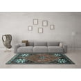 thumbnail image 3 of Ahgly Company Indoor Rectangle Persian Light Blue Traditional Area Rugs, 8' x 12', 3 of 4