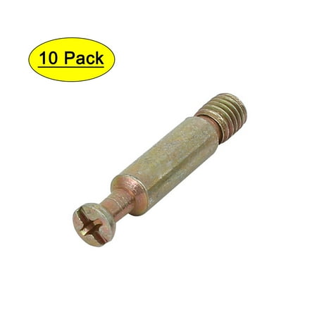 

Uxcell M6x35mm Metal Head Furniture Connecting Fitting Dowels Screws (10-pack)