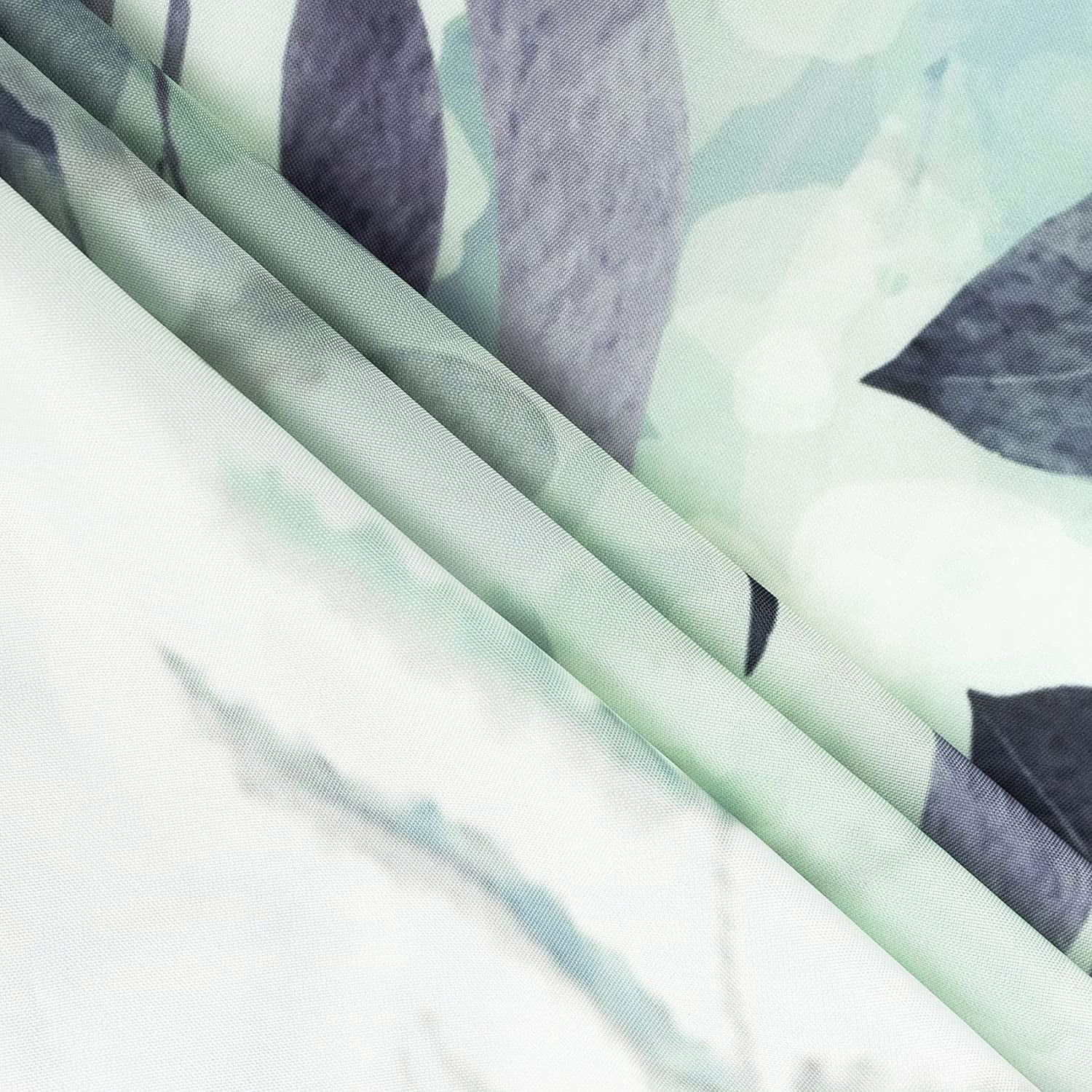 Teal Leaf Shower Curtain Eucalyptus Hummingbird Bird Shower Curtains White Green Leaves Botanical Plant Floral Cottagecore Aesthetic Bathroom Curtain 12 Hooks Durable Fabric 72X72Inches