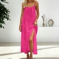 thumbnail image 2 of Gubotare Women's Maxi Dresses for Women Casual Long Summer Sun Dresses 2026 Spaghetti Strap Hawaiian Vacation Outfits for Women (Hot Pink,XL), 2 of 7