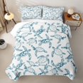 thumbnail image 2 of Erosebridal Blue Sea Turtle Quilt King for Boys Men, Cartoon Marine Animal King Coverlet Set, 3pcs, 2 of 7