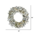 thumbnail image 2 of Vickerman 48" Flocked Kiana Artificial Christmas Wreath with Warm White LED lights., 2 of 2